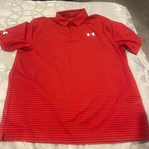 Under armour loose heat gear polo size large